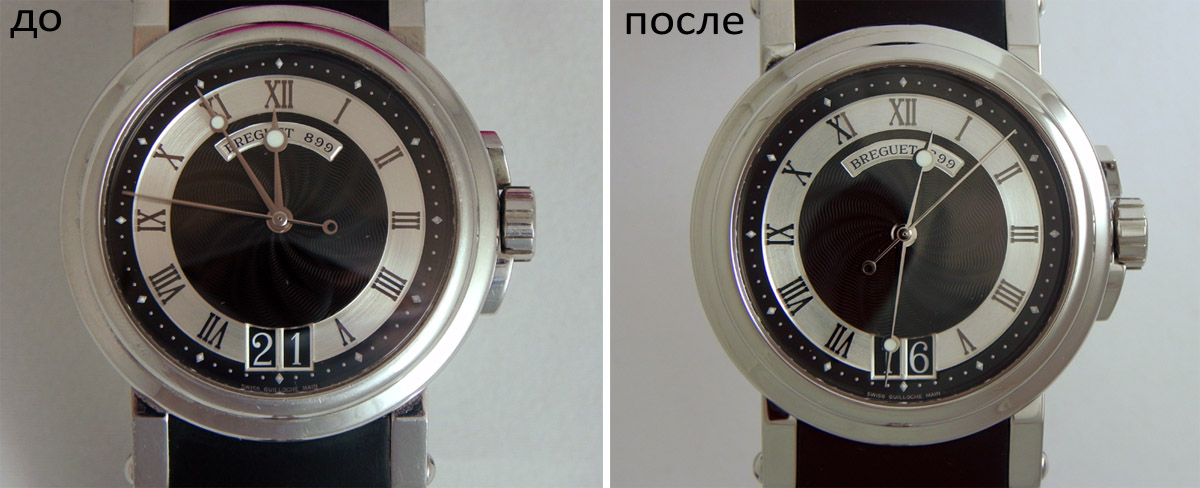 Пример полировки часов Breguet Marine 5817 общий вид
