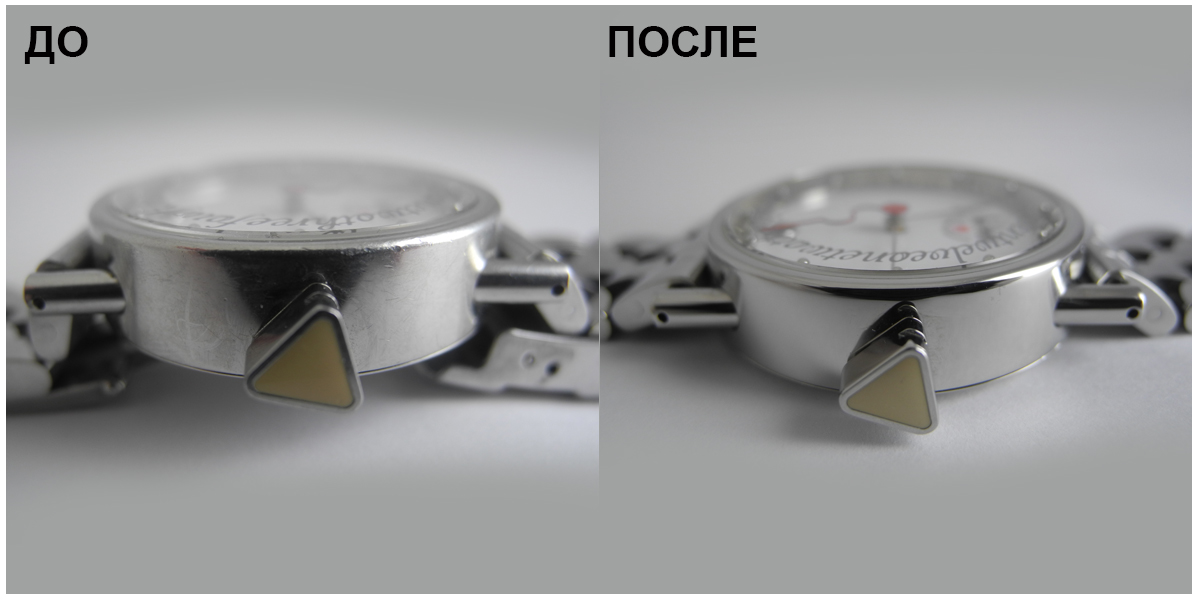 Пример полировки и ремонта часов Alain Silberstein KLUB головка часов